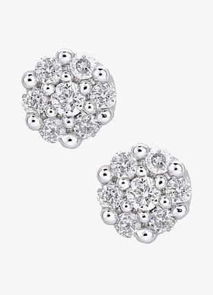 Серьги diamant l'eternel белое золото с бриллиантами 😊