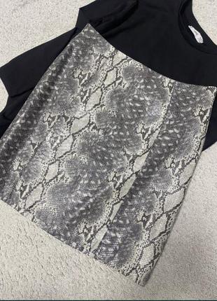 Праздничная юбка в змеиный принт new look юбка с принтом1 фото