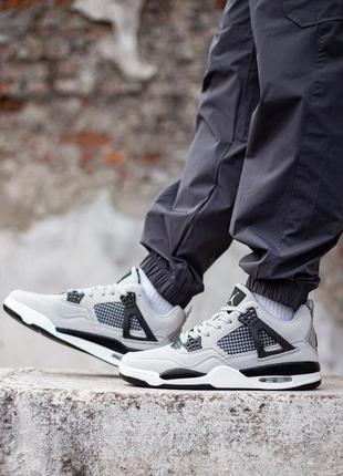 Nike air jordan 4 retro grey4 фото