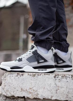 Nike air jordan 4 retro grey6 фото