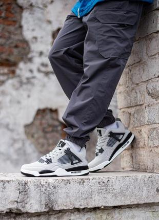 Nike air jordan 4 retro grey7 фото