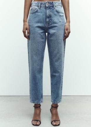 Zara женские мом фит джинсы4 фото