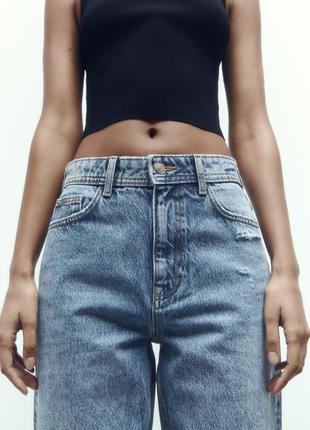 Zara женские мом фит джинсы5 фото