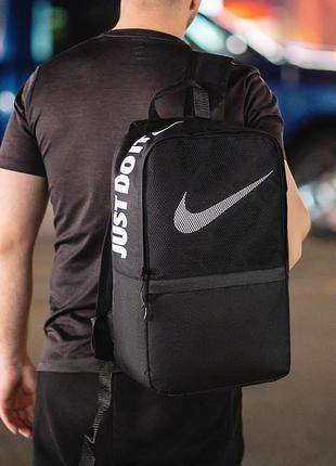 Черный городской, спортивный рюкзак nike. рюкзак для учебы, путешествий