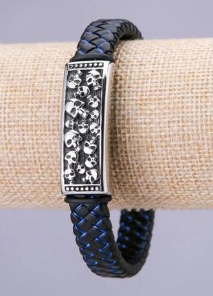Браслет черепа шкіра