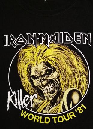 Мужская футболка iron maiden killer world tour - 1981 (m-l) оригинал редкая4 фото