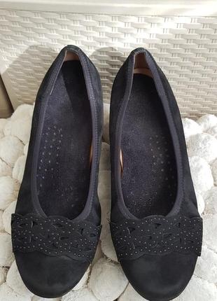 Замшевые туфли черные лодочки caprice5 фото