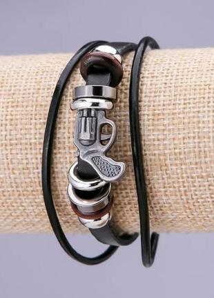 Браслет револьвер эко кожа