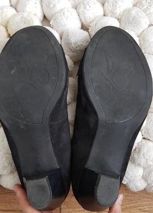 Замшевые туфли черные лодочки caprice10 фото