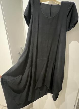 Черное современное платье1 фото