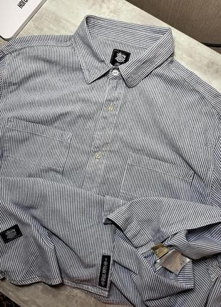 Сорочка stussy x dickies global roots striped shirt3 фото