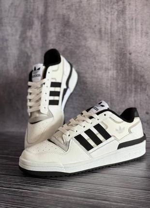 Женские кроссовки adidas forum low white black