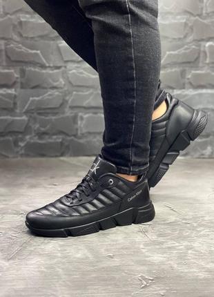 Кроссовки кожаные мужские calvin klein Mid! брендовая мужская обувь хит! кроссовки мужская натуральная кожа! хит!