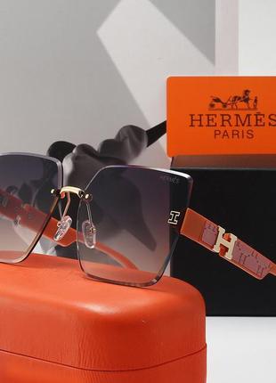 Жіночі безоправные сонцезахисні окуляри h-6868 orange