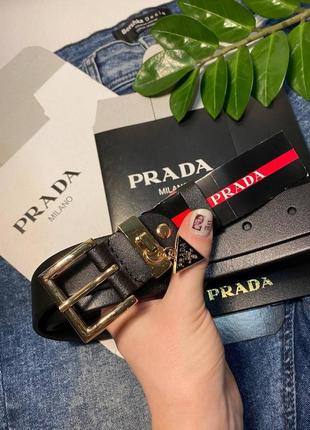 Ремень кожа 3см туреченица черный с коробкой, женский ремень в стиле prada milano стира черный, ремень женский, ремень черный