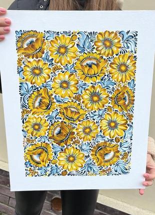 Петриковская роспись картина