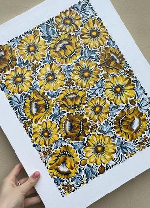 Петриковская роспись картина