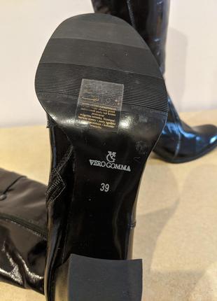 Жіночі шкіряні зимові чоботи на підборах 39 розмір6 фото