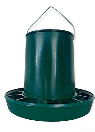 Годівниця для птиці на 6 кг бункерна (зелена)
