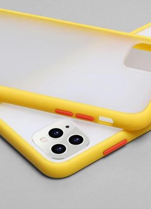 Чехол funda (full protection) for iphone xs max yellow