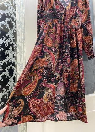 Сукня міді у етно стилі з принтом пейслі6 фото
