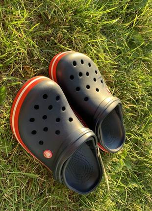 Crocs crocband сабо. жіночі крокси. чоловічі крокси/ темно-сині крокси2 фото