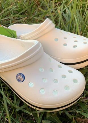 Crocs crocband сабо. женские кроксы. мужские кроксы. белые кроксы4 фото