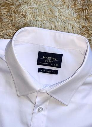 Рубашка тенниска tailoring f&f классическая белая оригинал3 фото
