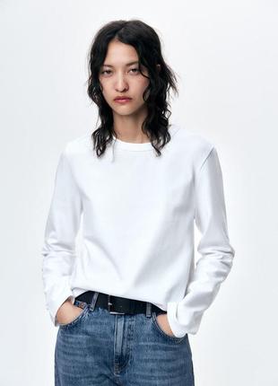 Лонгслив из плотного хлопка zara 4174/153