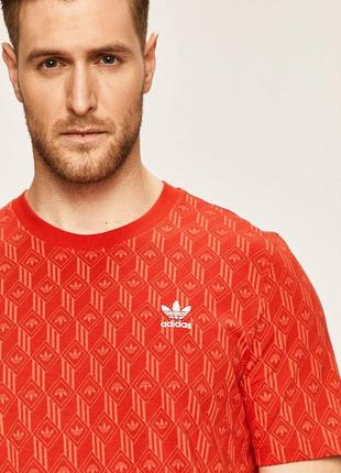 Футболка adidas originals mono all over print trefoil2 фото