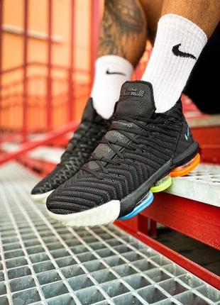 Мужские кроссовки nike lebron 16 ep lbj "black metallic silver"2 фото