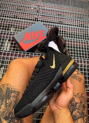 Мужские кроссовки nike lebron 16 “i’m king” black/metallic gold6 фото