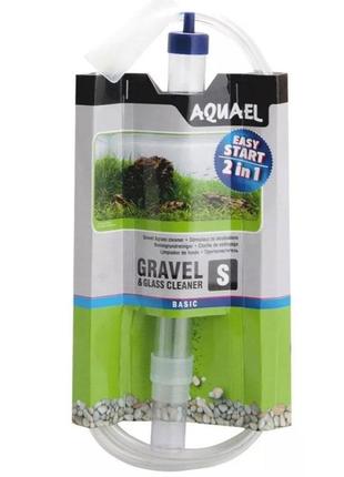 Aquael gravel & glass cleaner s грунтоочисник зі шкребком для акваріума 26х46 см