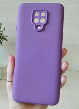 Яркий чехол для xiaomi redmi note 9s / note 9 pro однотонный мягкий с микрофиброй silicone cover full camera6 фото