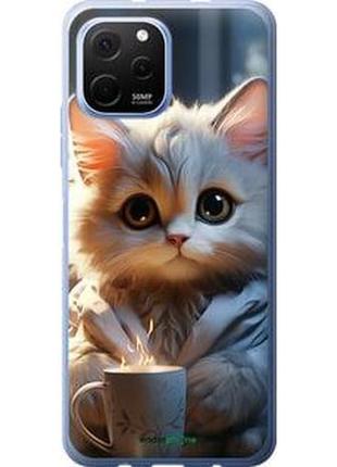 Чехол на huawei nova y61 white cat "5646u-2983-10746"