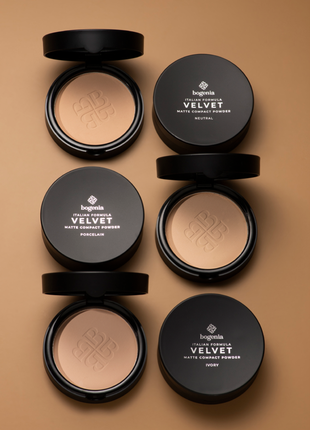 Пудра компактная для лица bogenia velvet matte powder