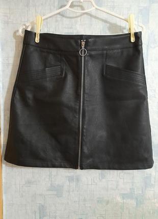 Спідниця  на змійці   під шкіру   reserved  р 46