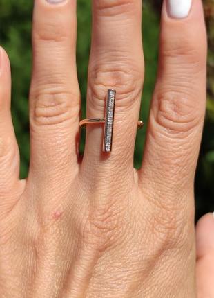 Кольцо, стильное кольцо, позолоченные кольцо1 фото