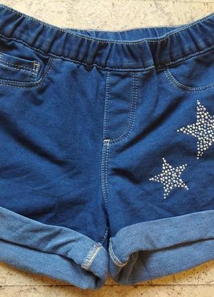 Джинсовые шорты для девочек синего цвета ovs 5-9 лет