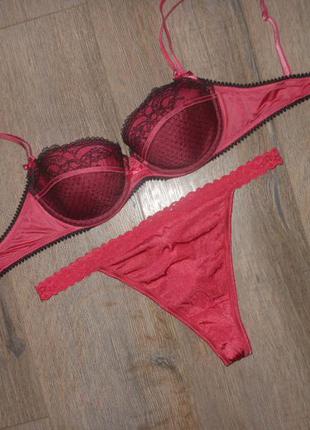 Passionata,франція!кораловий набір, бюстик+стрінги новий