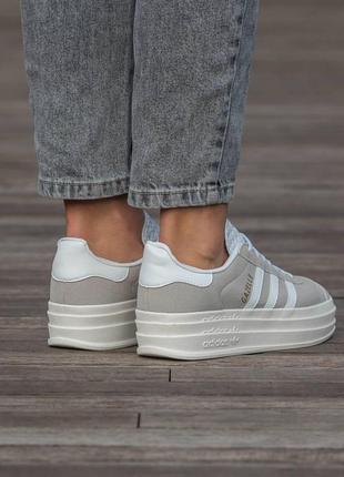 Женские кроссовки adidas gazelle bold platform5 фото