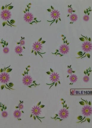 Водні наклейки квіти, ble1638