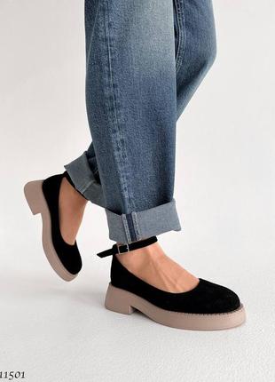Premium! женские черные лоферы на каблуке весенне осенние туфли весна осень2 фото