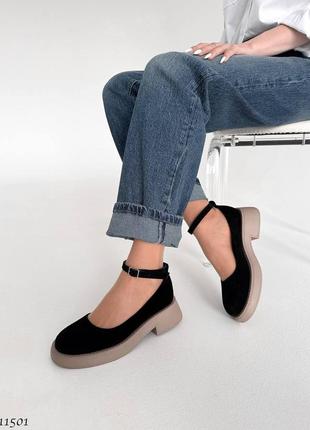 Premium! женские черные лоферы на каблуке весенне осенние туфли весна осень3 фото