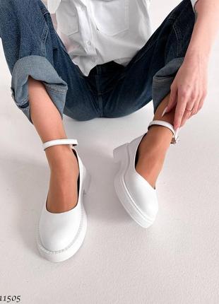 Premium! женские кожаные белые лоферы на каблуке весенне осенние туфли натуральная кожа весна8 фото