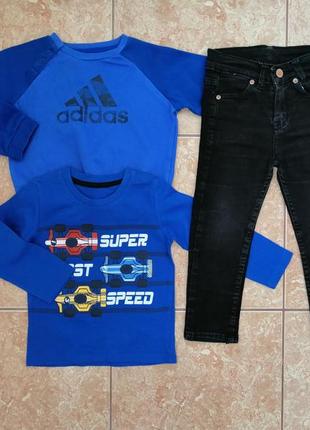 Стильный набор 3в1: спортивная adidas реглан и джинсы levis