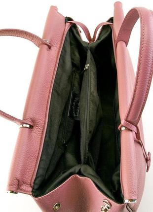 Жіноча шкіряна сумка italian fabric bags 0014 pink5 фото