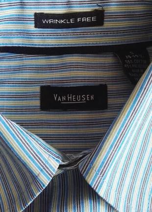 Рубашка тениска летняя мужская,размер s (14-14 1/5) 44 размер от van heusen5 фото