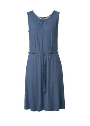 Сукня жіноча esmara міді синя1 фото