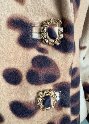 Пиджак женский кашемировый леопардовый приталенный balizza8 фото
